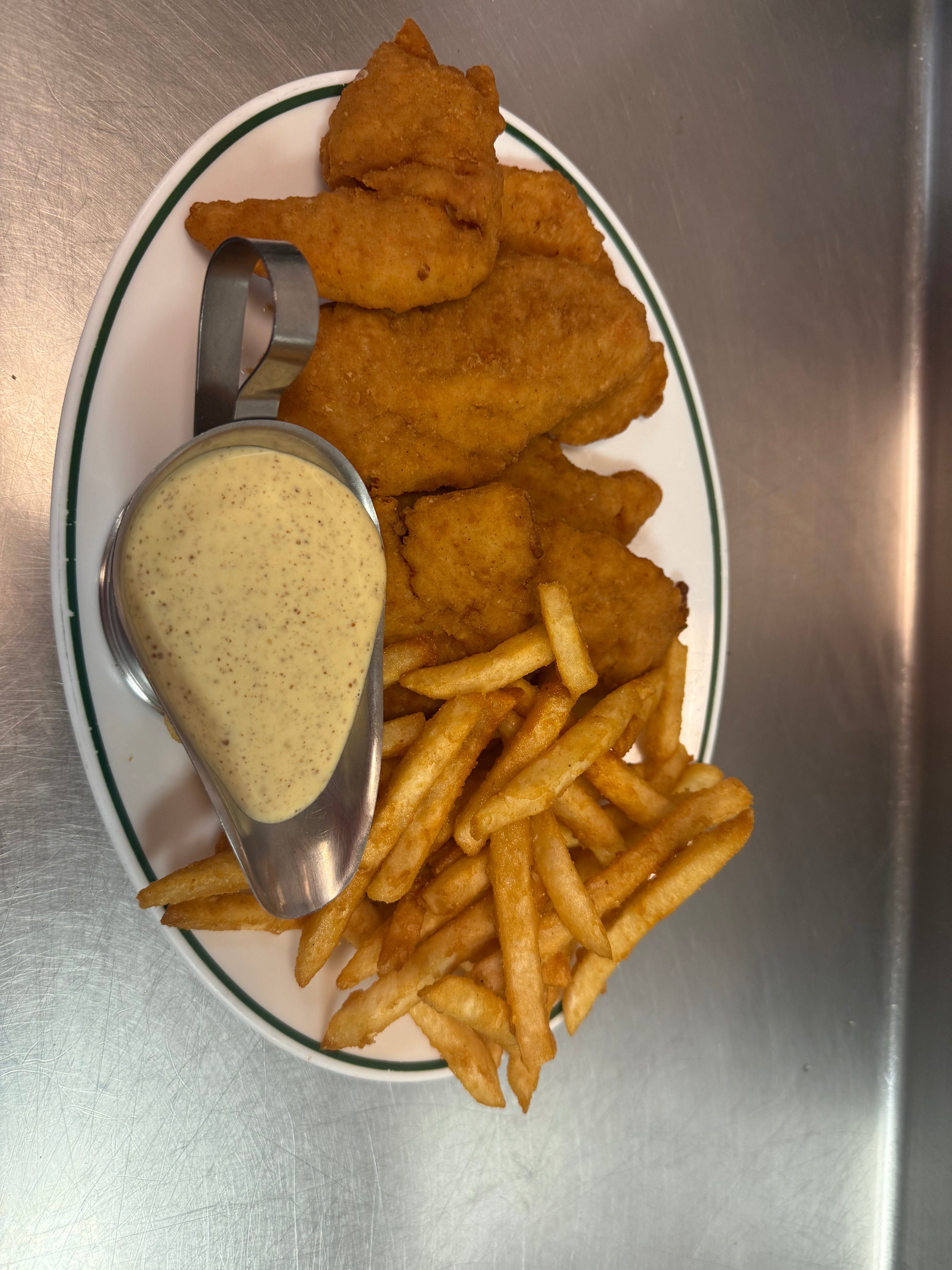 Chicken Fingers with Fries.