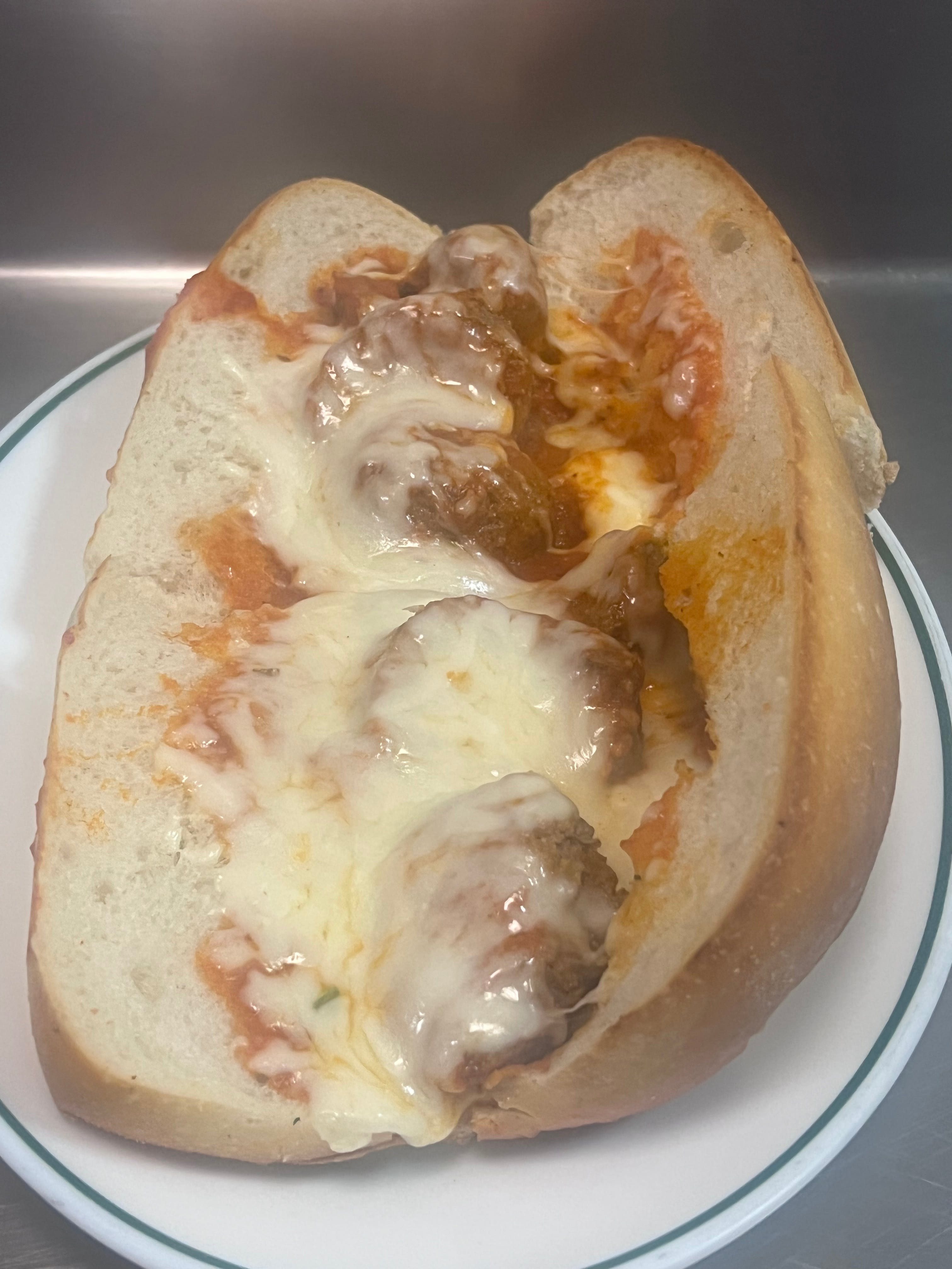 Meatball Parmigiana Hero.