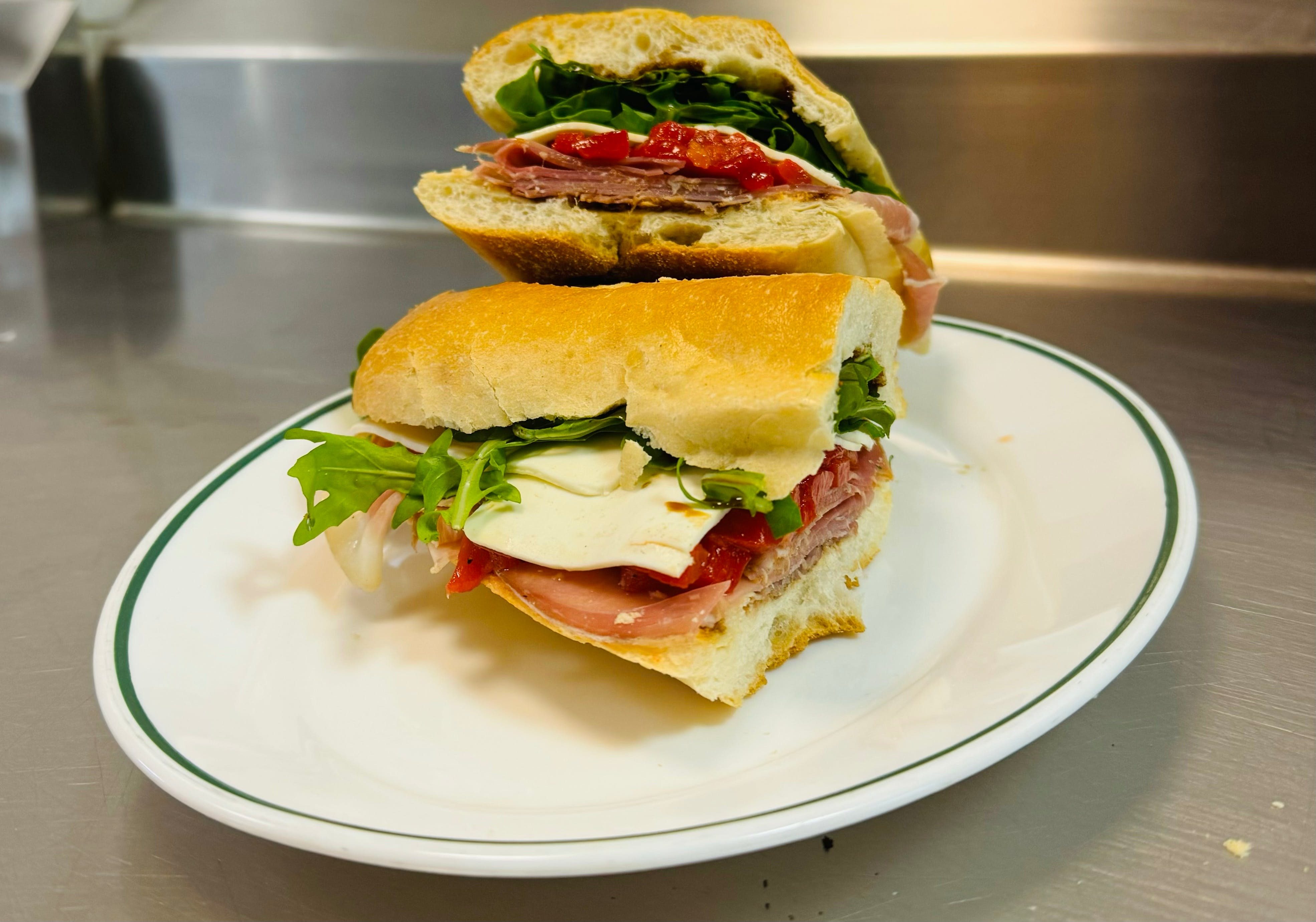 Prosciutto & Roasted Peppers Hero.